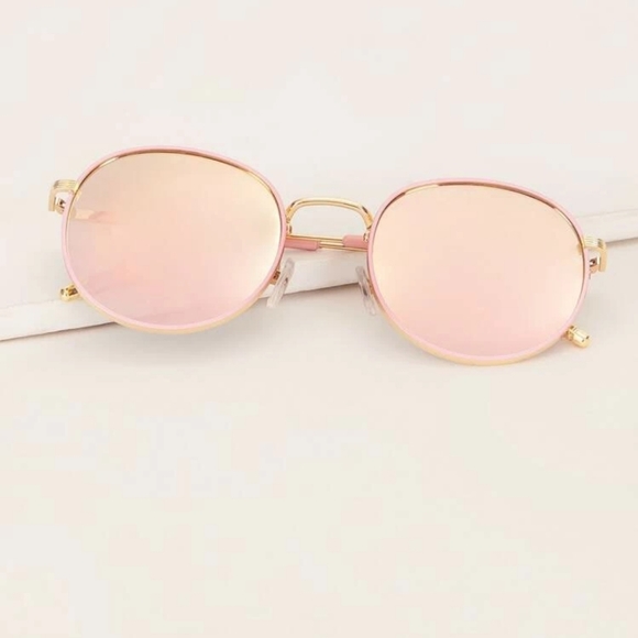 Accessories - Boho Metal Frame Tinted Lens Sunglasses W/Case